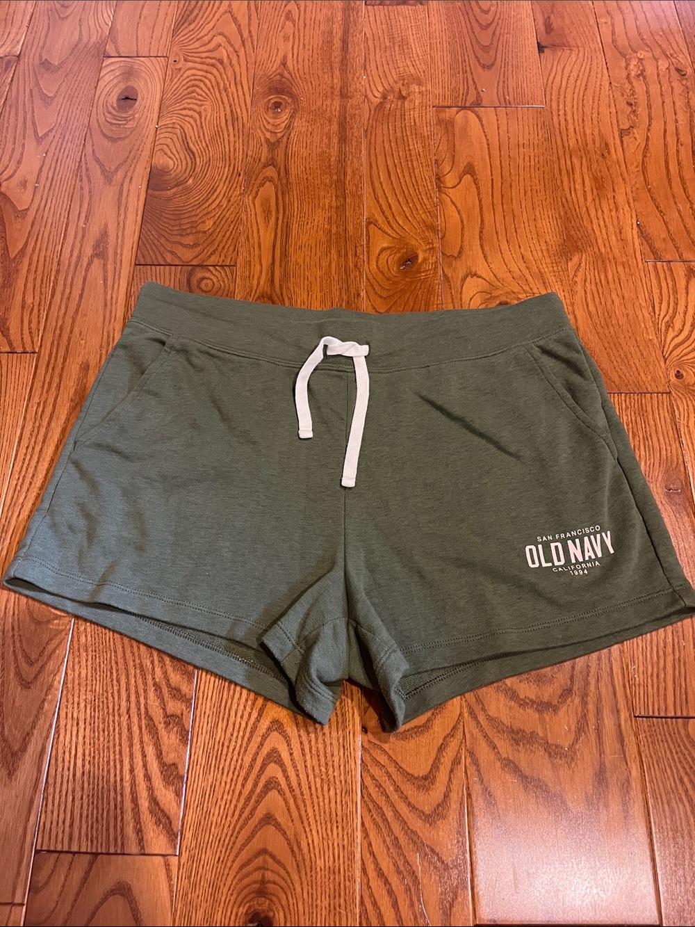 Old Navy Olive Green Women's Athletic Lounge Shorts with Drawstring